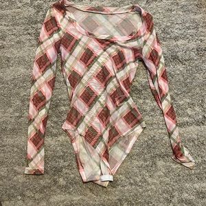 Mesh long sleeve bodysuit from Shein.